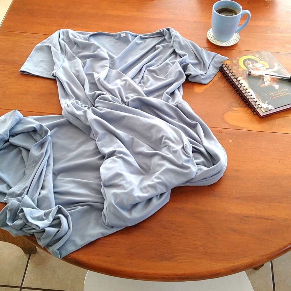 Large blue dress